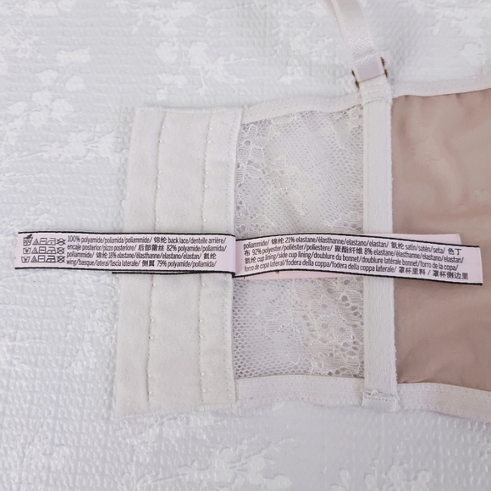 Victoria's Secret Wicked Lace Up Balconette Bustier Unlined Bra Dream Angels 32C - Picture 6 of 6